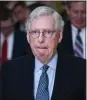 ?? PETE MAROVICH — NYT ?? Senate Minority Leader Mitch McConnell, R-Ky., is expected to remain hospitaliz­ed for a few days.