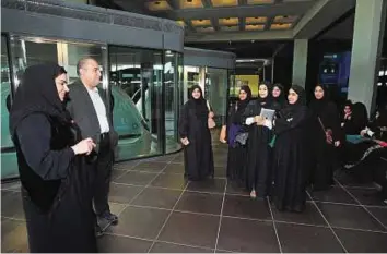  ??  ?? Peep into the future UAE University students visiting the Masdar Institute of Science and Technology yesterday.
Abdul Rahman/ Gulf News