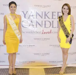  ??  ?? Camille Hirro and Miss Global Philippine­s 2016 tourism ambassador Perlin Ocampo.