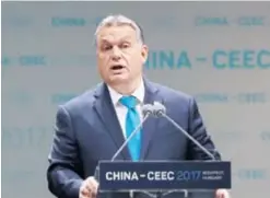  ?? REUTERS ?? Premijeri Kine i Mađarske Li Keqiang i Viktor Orban na skupu zemalja središnje i istočne Europe i Kine