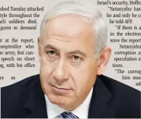  ??  ?? Israeli Prime Minister Benjamin Netanyahu