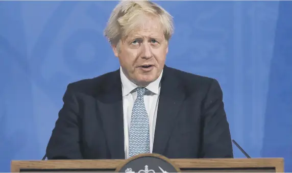  ??  ?? Prime Minister Boris Johnson has admitted that step four of the road map out of lockdown is under threat. Photo: PA.