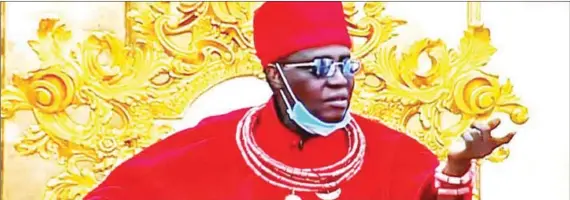  ??  ?? Oba of Benin, HRH Ewuare II...yesterday