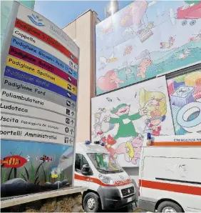  ?? LaPresse ?? Eccellenza mondiale L’ingresso al Gianicolo dell’ospedale Bambino Gesù di Roma