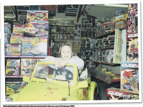  ??  ?? Toys and games galore as the store is pictured in the run-up to Christmas 1992.