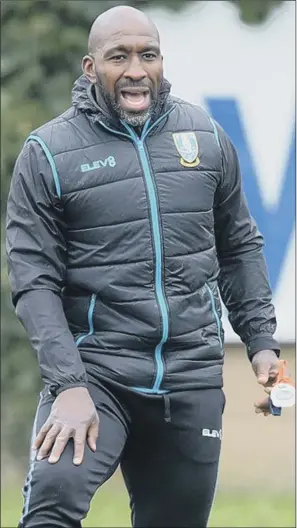  ?? PICTURE: SWFC ?? WHERE THERE’S HOPE: Sheffield Wednesday new manager Darren Moore, at work on the training ground, says ‘it is a hard task with some difficult hurdles, be we can approach them as one.’