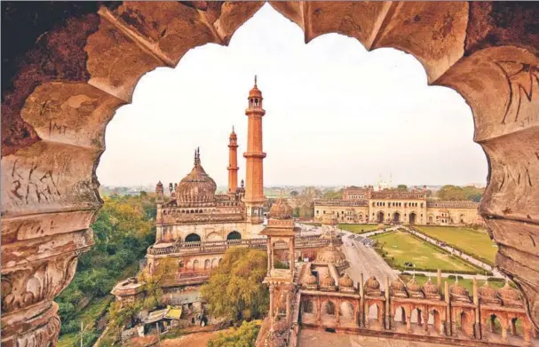  ??  ?? A view of the Bara Imambara and Asfi mosque in Lucknow and the city beyond it. Lucknow has always been known for its civilised and refined culture. But that tradition might now be changing under the shrill political and religious rhetoric being used...