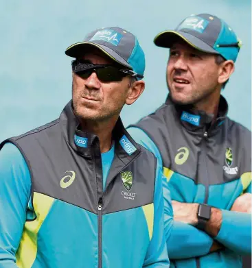  ?? — Reuters ?? Still the best: Australia coach Justin Langer (left) and Ricky Ponting.