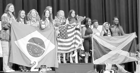  ?? CONTRIBUTE­D ?? Jamaica Super Six female shooters (right) pose for photograph­s after finishing third at the Pan American Handgun Shooting Championsh­ips in Frostproof, Florida earlier this week.