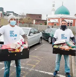  ??  ?? Maidenhead Mosque volunteers have been providing food hampers for vulnerable people throughout the pandemic.