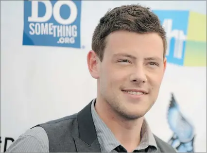  ?? — THE ASSOCIATED PRESS FILES ?? Victoria-raised Cory Monteith’s last two movie roles will be featured at TIFF.