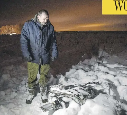  ?? VASILY MAXIMOV / AFP / GETTY IMAGES ?? There were questions about whether the An-148 passenger plane had been properly de-iced after it crashed Sunday, just minutes after taking off from Domodedovo Airport on the outskirts of Moscow.