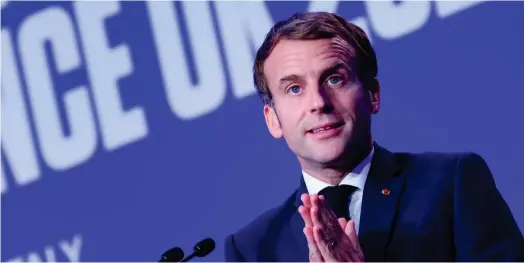  ?? ?? Emmanuel Macron à Glasgow, lors de la COP26, le 1er novembre 2021. (Crédits : Reuters)