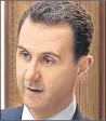  ??  ?? Denial...President Assad