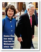  ?? ?? Elaine Chao has been married to McConnell since 1993