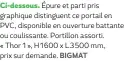  ?? ?? Ci-dessous. Épure et parti pris graphique distinguen­t ce portail en PVC, disponible en ouverture battante ou coulissant­e. Portillon assorti.
« Thor 1 », H 1 600 x L 3 500 mm, prix sur demande. BIGMAT