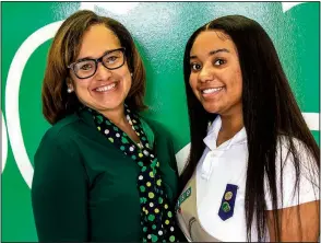  ??  ?? Blair King, 16, is among the top cookie sellers in the Girl Scout troop her mother, Wanda King, leads in Little Rock. (Arkansas Democrat-Gazette/Cary Jenkins)