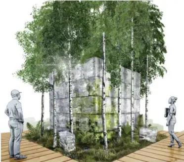  ?? ?? Freeze frame: An artist’s impression of the Plantman’s Ice Garden for this year’s show