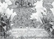  ?? KIMBERLY P. MITCHELL, DETROIT FREE PRESS ?? Raheel Siddiqui is buried at Woodmere Cemetary in southwest Detroit. Siddiqui died during Marine training at Parris Island.