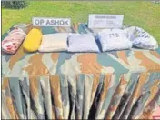  ?? HT FILE ?? In the first quarter of this year, 50-kg heroin has been recovered by the army along the LoC.