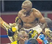  ?? Picture: GALLO IMAGES ?? PRIDE AND JOY: Moruti Mthalane outpointed Muhammed Waseem in Kuala Lumpur to win the IBF flyweight world title.