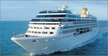  ??  ?? P&O’s Adonia will enter service as the lead ship for Fathom this spring, a new cruise line focusing on social impact travel in Cuba and the Dominican Republic.