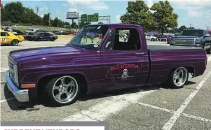  ??  ?? THIS CLEAN SQUAREBODY TRUCK WILL BE DRIVEN BY BILL HOLT AND HE IS READY, ALREADY!