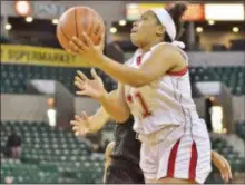  ?? KYLE FRANKO — TRENTONIAN PHOTO ?? Pennington’s Taylor Blunt scores a basket against Stuart during a MCT semifinal game at CURE Insurance Arena on Tuesday.