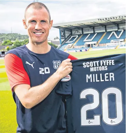  ?? Picture: SNS Group. ?? Age no barrier: Kenny Miller has signed a two-year deal at Dens Park.