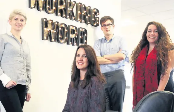  ??  ?? > Alisha Arthur, Sarah Wise, Tom Reeder and Bethan Jones-Arthur have joined Working Word