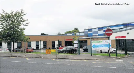  ??  ?? Alert
Todholm Primary School in Paisley