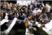  ?? BRYNN ANDERSON — THE ASSOCIATED PRESS ?? Auburn defensive lineman Andrew Williams (79) celebrates with the team after a 40-17 win over Georgia in an NCAA college football game on Saturday in Auburn, Ala.