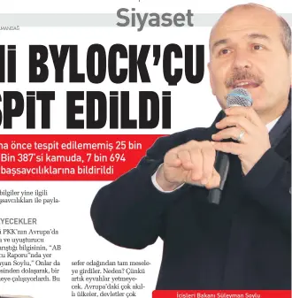  ??  ?? İçişleri Bakanı Süleyman Soylu