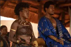  ?? SONY PICTURES VIA AP ?? Viola Davis, left, and John Boyega in “The Woman King.”