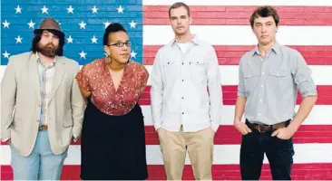  ??  ?? Alabama Shakes, from left: Zac Cockrell, Brittany Howard, Steve Johnson and Heath Fogg.