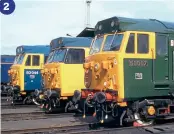  ?? David Rapson ?? 2
2: Preserved Nos. 50044, 50031, 50007 – the latter still in its controvers­ial GWR green livery.