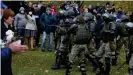  ??  ?? Протест в Минске 1 ноября