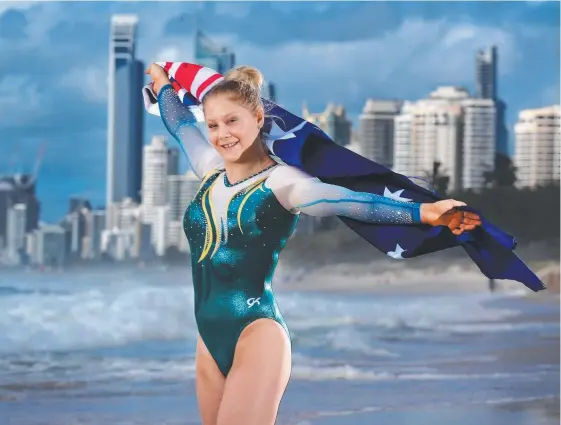  ?? Picture: ADAM HEAD ?? Australian gymnast Rianna Mizzen, 18, can’t wait to compete in her first Commonweal­th Games.