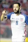  ?? Alejandro Bolivar EPA ?? CLINT DEMPSEY’S goal gave the U.S. a 1-0 lead over Panama, but the advantage lasted only four minutes.