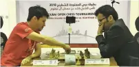  ?? Supplied photo ?? GM Diego Flores of Argentina (left) makes a move against GM Surya Shekhar Ganguly of India. —