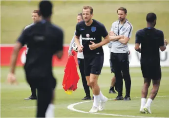  ?? Reuters ?? Gareth Southgate, second from right, will look at all players at his disposal before a decision