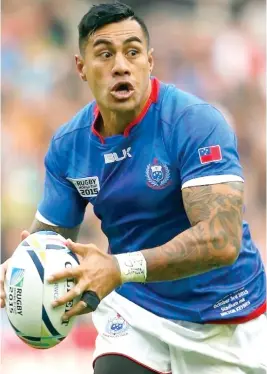  ??  ?? Photo: Zimbio Samoa star first five eight Tusi Pisi is dropped from the November tour but the Samoan Rugby Union is facing financial difficulti­es.