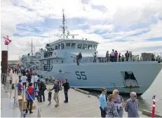  ??  ?? Three of the Canadian Navy’s Orca patrollers will be among more than 20 ships available for free boarding June 29–July 1 at Ships to Shore Steveston 2015.