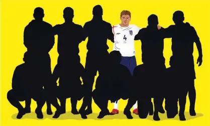  ?? ?? Steven Gerrard became an England star when media attention around footballer­s was skyrocketi­ng. Illustrati­on: Lo Cole/The Guardian