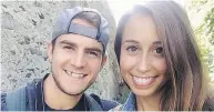  ?? CHELSEA REBECCA ALVAREZ / FACEBOOK ?? Chelsea Rebecca Alvarez and fiancé Colin Behenna. Alvarez died after a fall on a mountain trail.