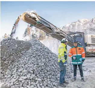  ??  ?? Die Metso Germany GmbH bedient neben dem Bereich Recycling auch die Gesteinsau­fbereitung und stellt dazu Maschinen und Anlagen her.