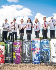  ?? Picture: Steve Macdougall. ?? Pupils at Braeview Academy in Dundee have looked into the effects of energy drinks.