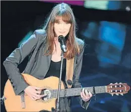  ?? VENTURELLI / WIRELMAGE ?? Carla Bruni en el 63.º Festival de San Remo, el pasado febrero