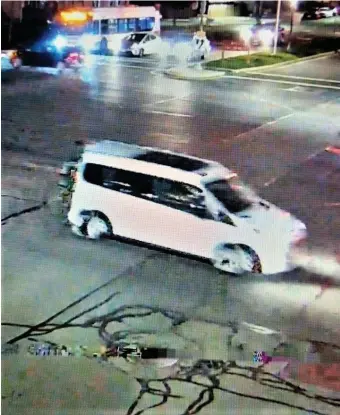  ?? PHOTO cOuRTESy Of THE MASSAcHuSE­TTS STATE pOLicE ?? TURNED IN: A surveillan­ce camera photo shows a Ford Transit Connect van that State Police say was involved in a hit-and-run accident that left a 72-year-old man badly injured Monday in Somerville. Police say the driver of the van has come forward.