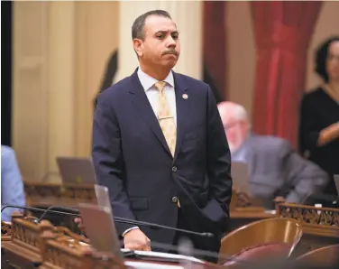  ?? Steve Yeater / Associated Press ?? State Sen. Tony Mendoza, D-Artesia (Los Angeles County), quit after allegation­s of sexual misconduct.